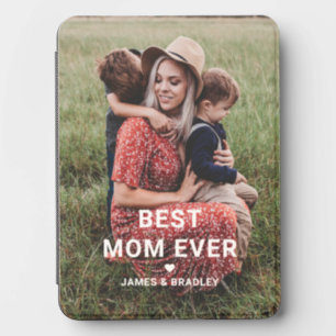 Best Mom Ever Heart Photo Personalized Kindle Cover