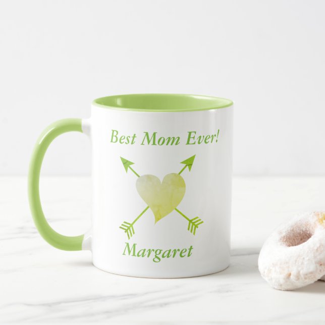 Best Mom Ever Heart Theme Mug (With Donut)