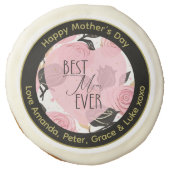 Best Mom Ever Hearts and Roses Sugar Cookie (Front)