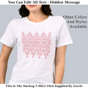 Best Mom Ever Hidden Message 141PW Modern Quote Tri-Blend Shirt