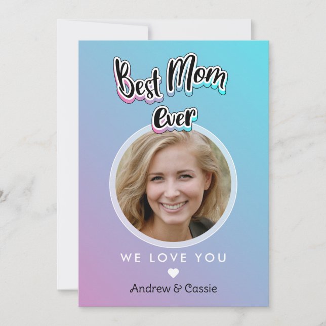 Best mom ever holiday card (Front)