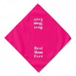 Best Mom Ever hot pink fuchsia modern cute dog Bandana