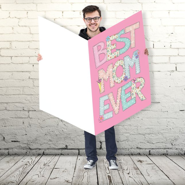 Best Mom Ever Huge Pink Mothers Day Card (Creator Uploaded)
