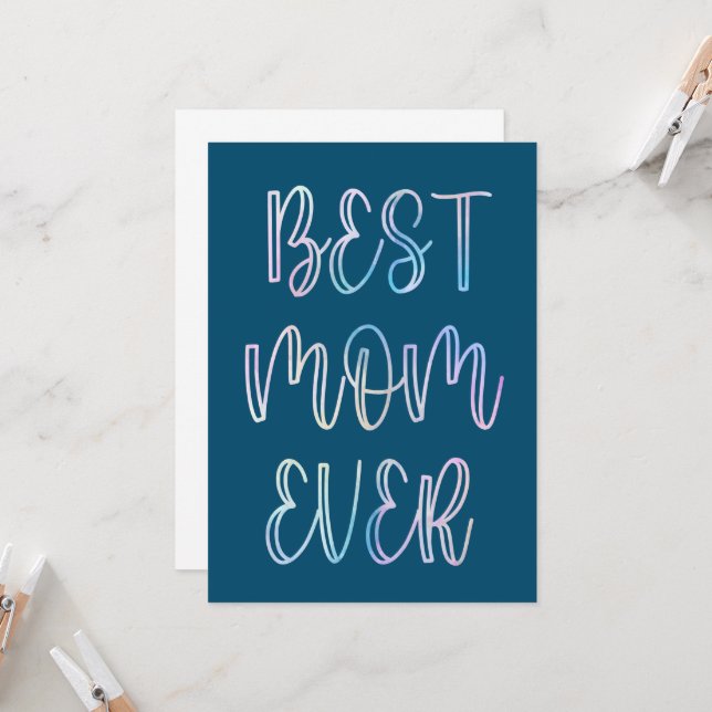 Best Mom Ever Invitation (Front/Back In Situ)