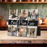 "Best Mom Ever' Keepsake 6 Photo Collage Plaque<br><div class="desc">Let a mother know that she is the 'Best Mom Ever' with this minimal cute keepsake photo collage plaque gift. Design features 6 of your favorite pictures that are easily uploaded by either your phone,  laptop or PC. Makes a wonderful sentimental Mother's Day,  Birthday or Christmas Gift.</div>