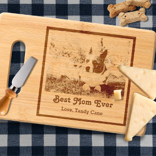 Best Mom Ever  Keepsake Photo Charcuterie Engraved Cutting Board