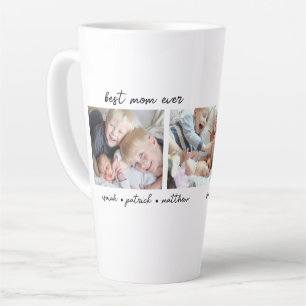 Best Mom Ever Kids Names Latte Mug