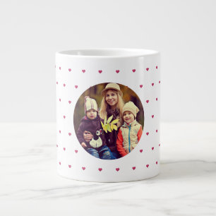 Best Mom Ever Little Heart Photo Mother's Day Giant Coffee Mug