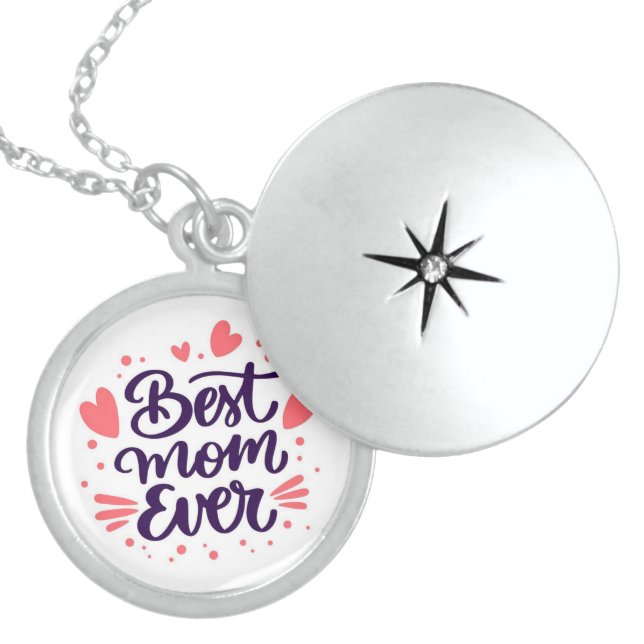 Best Mom Ever Locket Necklace (Front)