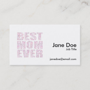 Best Mom Ever - Low Poly Geometric Triangle - Pink Business Card