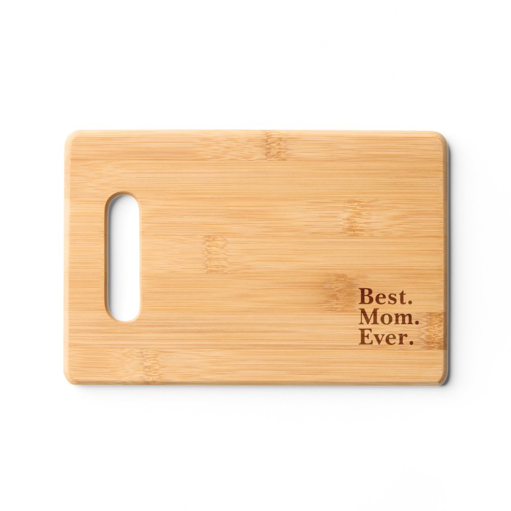 Discover Best Mom Ever Minimal Modern Typography Cutting Board