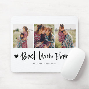 Best Mom Ever Minimalist Photo Collage  Mouse Pad