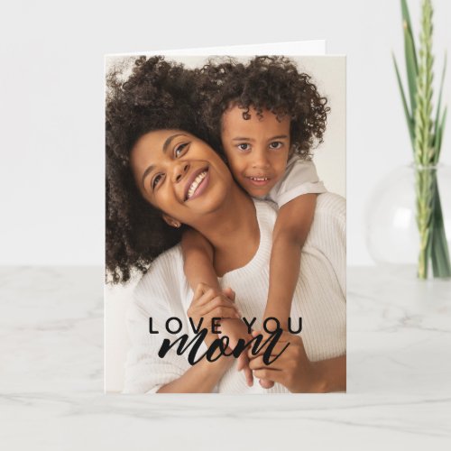 Best Mom Ever Modern 3_Photo Mothers Day Card