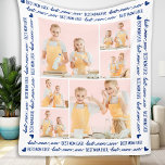 Best Mom Ever Modern Personalized 6 Photo Fleece Blanket<br><div class="desc">Introducing the perfect gift for the "Best Mom Ever" - an elegant and modern fleece blanket featuring a photo collage of up to 6 of her favorite pictures! This stylish and unique gift is perfect for Mother's Day, your mom's birthday, or just to show her some appreciation for all the...</div>