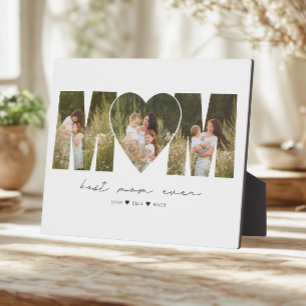 Best Mom Ever Modern Photo Collage Gift For Mother Plaque