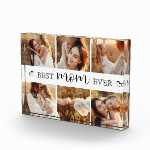 Best Mom Ever Modern Photo Collage Personalized