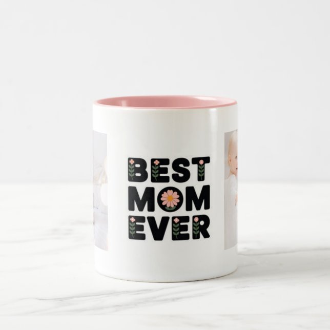 Best mom ever modern photo Mother's Day Mug (Center)