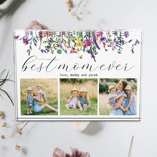 Best Mom Ever Modern Three Photo Block (Creator Uploaded)