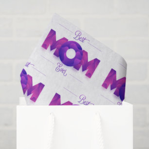 Best Mom Ever Modern Typography   Mother's Day Tissue Paper