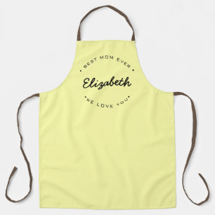 Best Mom Ever Modern Typography Personalized Apron