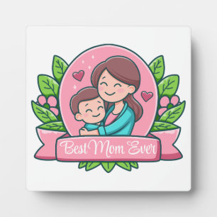 Best Mom Ever, Mom And Child, Custom Plaque