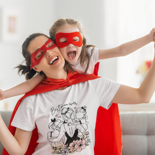 Best Mom ever mom Custom Kids and Floral ladies T-Shirt