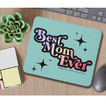 Best Mom Ever Mommy Kids Name Retro Pink Mouse Pad<br><div class="desc">Best Mom Ever Mommy Kids Name Retro Pink Two-Tone Coffee Mug</div>