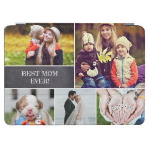 Best mom ever Mommy Photo Collage chalkboard iPad Air Cover