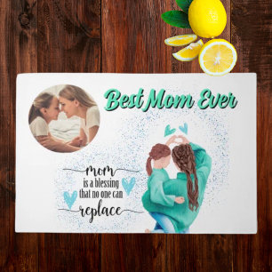 Best Mom Ever Mother and Daughter Custom Photo Placemat