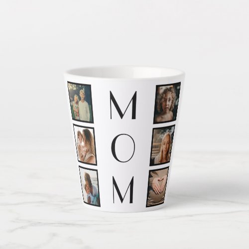 Best Mom Ever Mothers Day Family 6 Photo Collage Latte Mug