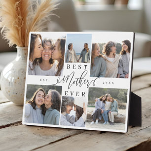 Best Mom Ever Mother’s Day Photo Collage Keepsake Plaque
