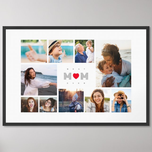 Best Mom Ever Mother's Day 10 Photos collage Framed Art (Framed Front)