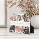 Best Mom Ever | Mother's Day 6 Photo Plaque<br><div class="desc">Create a sweet gift for a beloved mom with this six photo collage plaque. "Best Mom Ever" appears in the center in chic gray and pastel mint green lettering,  with your custom message and children's names overlaid.</div>