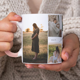 Best Mom Ever | Mother&#39;s Day 8 Photo Collage Two-Tone Coffee Mug