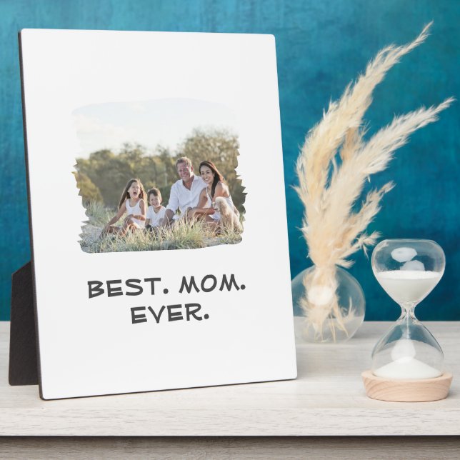 Best Mom Ever Mother's Day Custom Family Photo Plaque (Side)