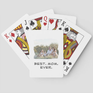 Best Mom Ever Mother's Day Custom Family Photo Poker Cards