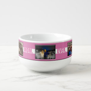 Best Mom Ever Mother's Day   Custom Photo Collage Soup Mug