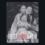 Best Mom Ever Mother's Day Faux Canvas Print<br><div class="desc">Personalize the custom text above. You can find additional coordinating items in our "Best Mom Ever" collection. ***PLEASE NOTE: ALL OF THE WORDING IS EDITABLE. You can change the words (from MOM to MUM for example) and you can also change the text color as well. For items that have a...</div>