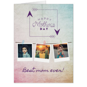 Best Mom Ever Mother's Day Giant Photo Card