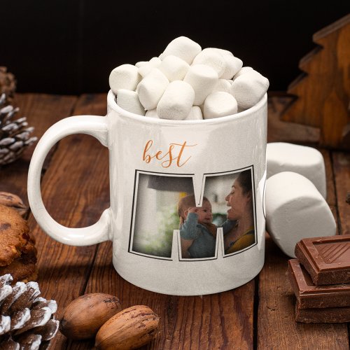 Best Mom Ever Mothers Day Gift 3 Photo Cutout Coffee Mug