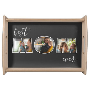 Best Mom Ever Mother's Day Gift 3 Photo Cutout Serving Tray