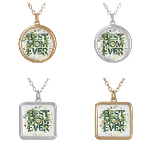 Best Mom Ever Mother's Day Gifts Silver Plated Necklace