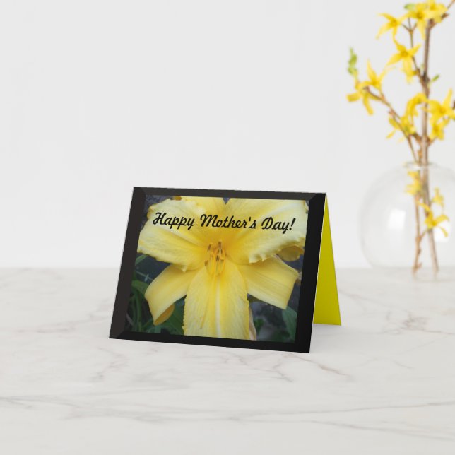 Best Mom Ever Mother's Day Greeting Card (Yellow Flower)