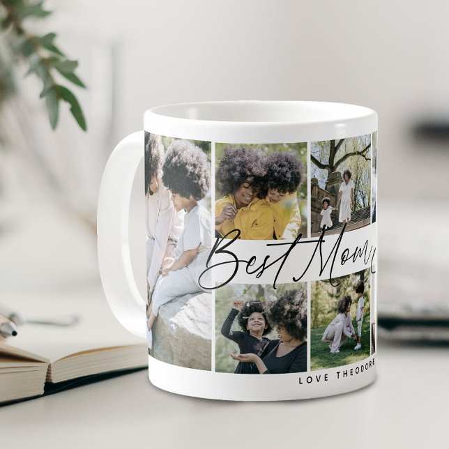 'Best Mom Ever' Mothers Day Keepsake Photo Collage Coffee Mug (Creator Uploaded)