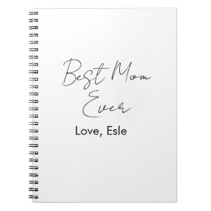 best mom ever mothers day name date simple minimal notebook