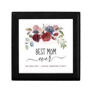 Best Mom Ever Mothers Day Personalized Floral Gift Box