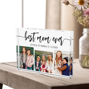 Best Mom Ever - Mother's Day Photo Collage Block