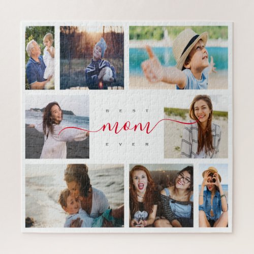 Best Mom Ever Mothers Day Photo collage  Jigsaw Puzzle