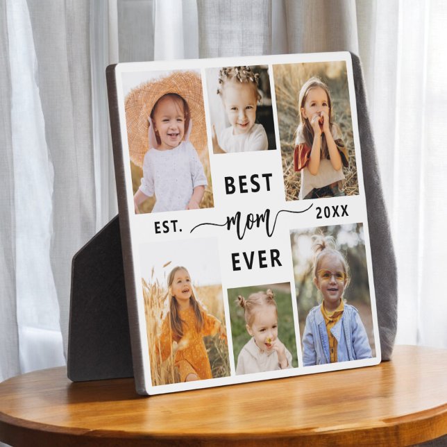 Best Mom Ever - Mother's Day Photo Collage Plaque (Creator Uploaded)