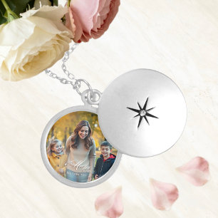 Best Mom Ever Mother's Day Photo Locket Necklace